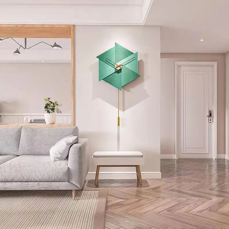 100X51cm Personality fashion creative network red atmosphere Nordic living room hotel gallery light luxury decorative wall clock