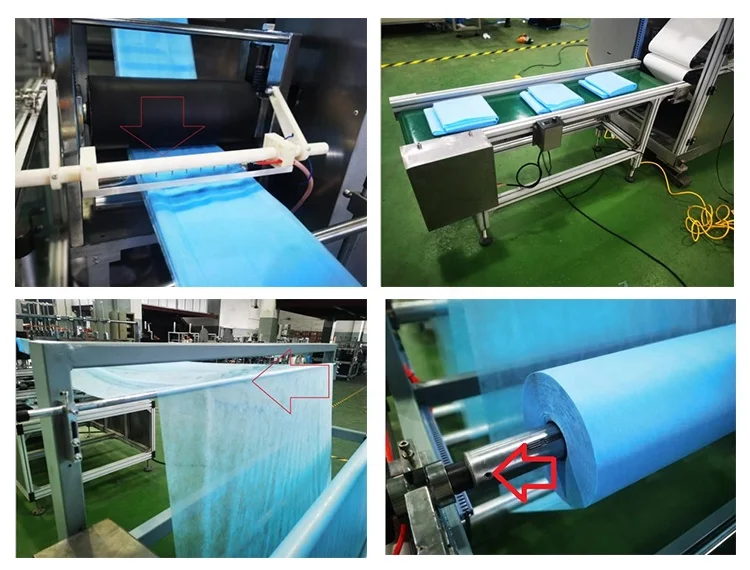 factory disposable Elastic two sides bed sheet making and folding machine