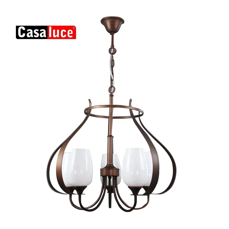 
Hot sale manufactured cheap price homes glass lampshades bronze antique brass copper pendant light chandelier 