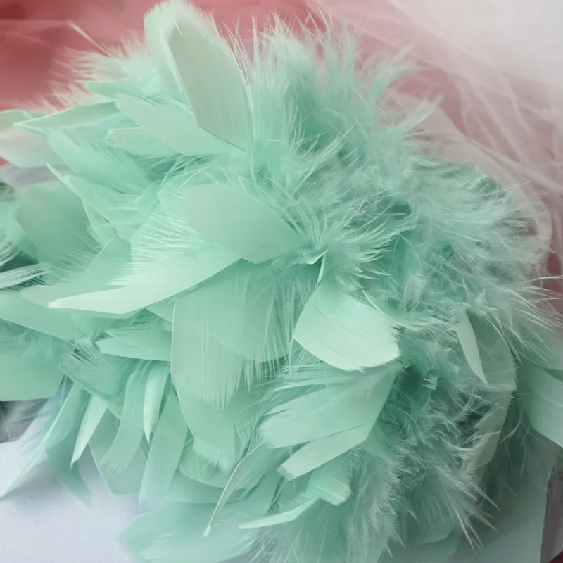 10-13CM 10M Turkey Feather Fringe Trim DIY Feathers For Sewing in Dresses Home Decoration Accessories Home Decor