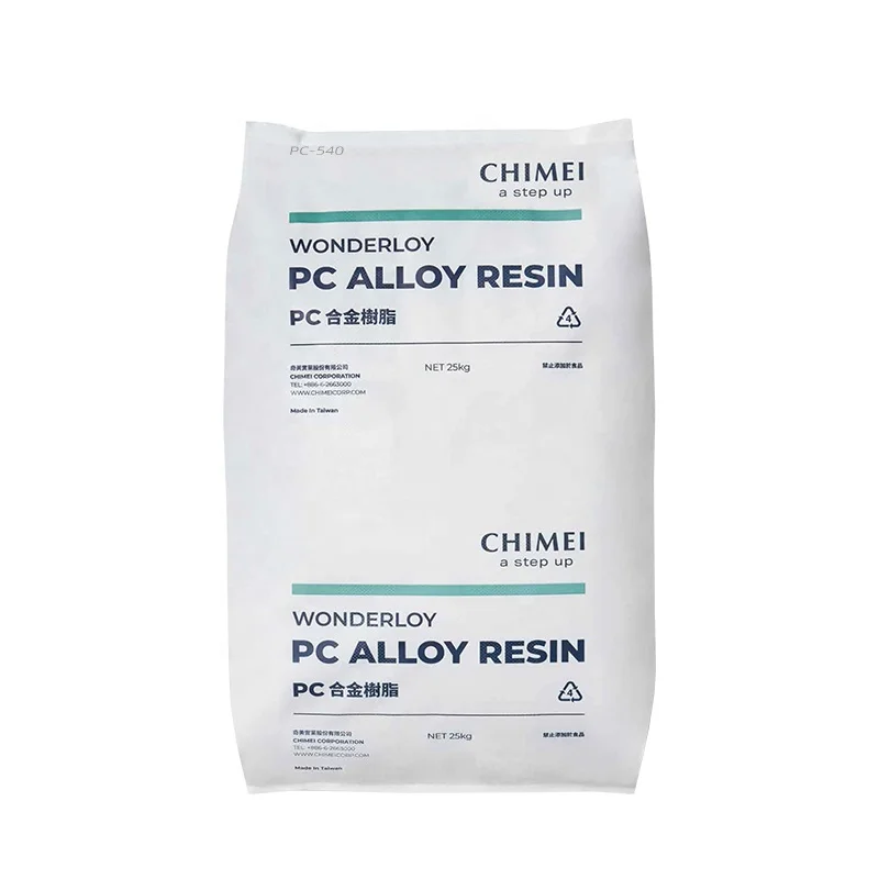 CHIMEI High Heat HALOGEN-FREE Flame Retardant PC+ABS Alloy Resin WONDERLOY PC540 Granules and Heat Resistant PC-540 Product