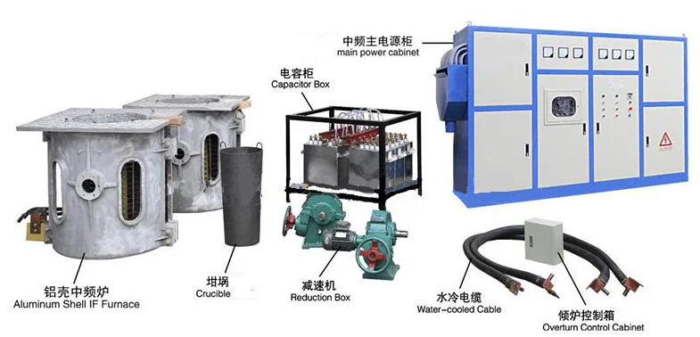 MF induction heating machine for Metal melting furnace with IGBT and SCR Control
