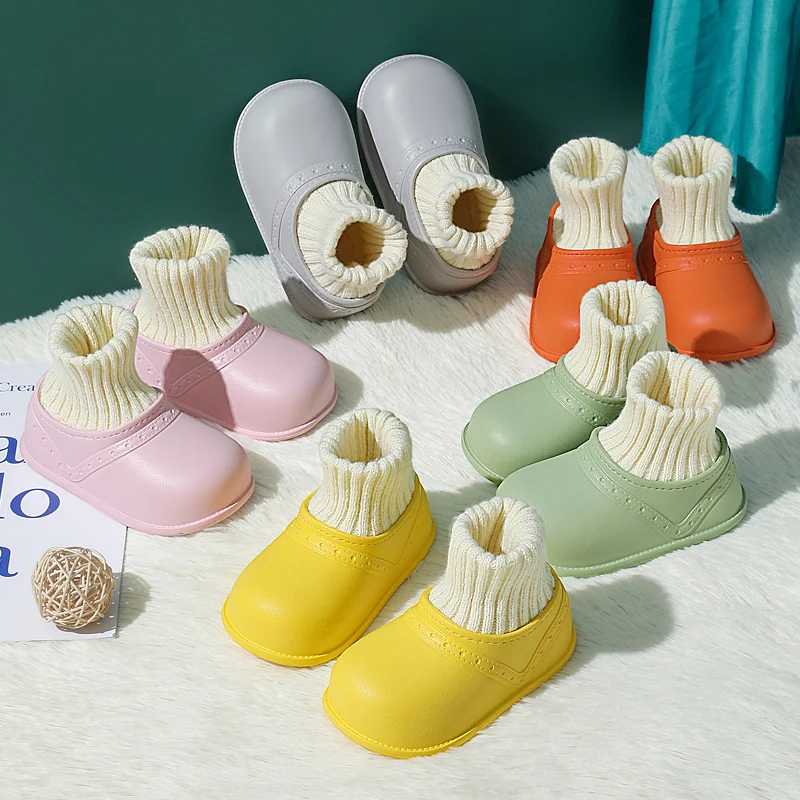 winter autumn children kids girls boys colorful cotton fabric indoor slipper