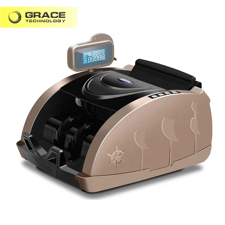 Счетчик денег GRACE Fast с УФ/мг/ИК детектором подделки недорогой счетчик купюр большим ЖК-дисплеем