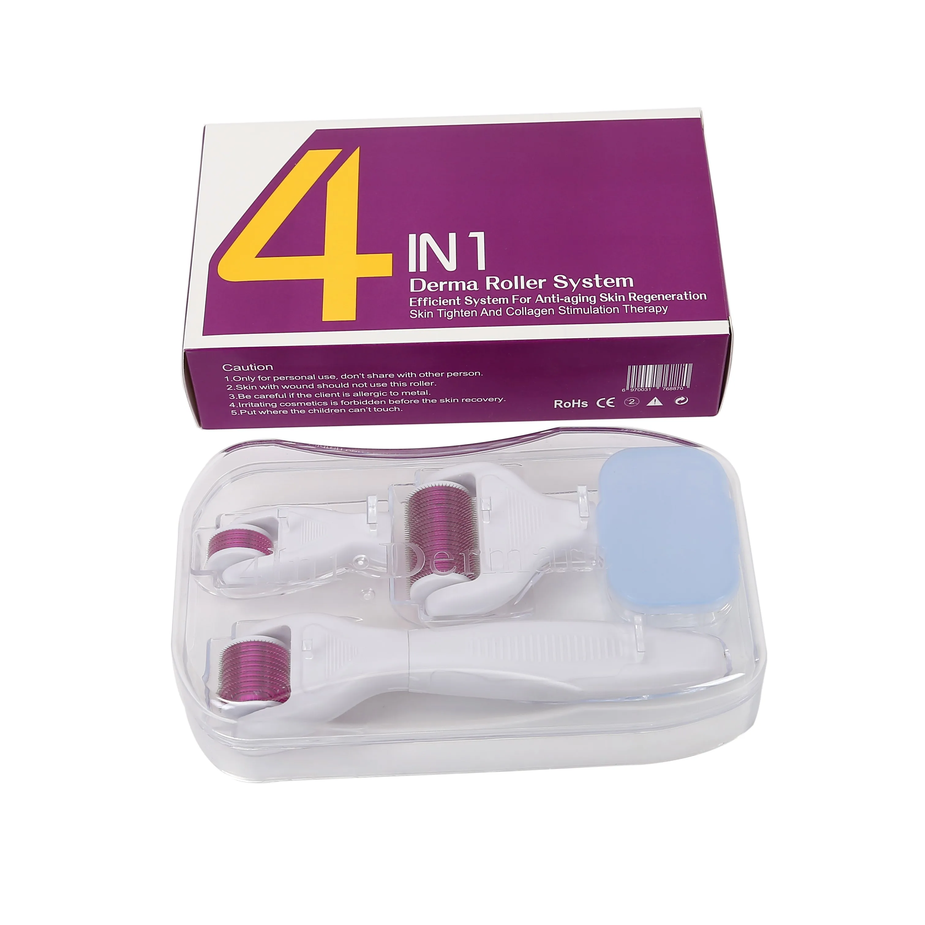 Beauty Massage 1200/720/300 Needles Skin Facial Care 4 in 1 Micro Needle Derma Roller