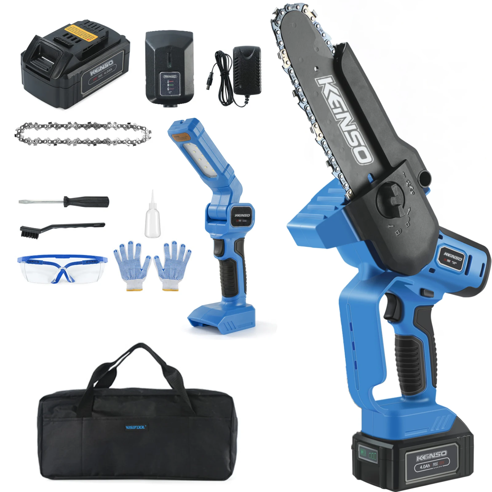 Mini Hand Power Chainsaw And Multi-angle Work Light Electric Chainsaw For Wood Cutting