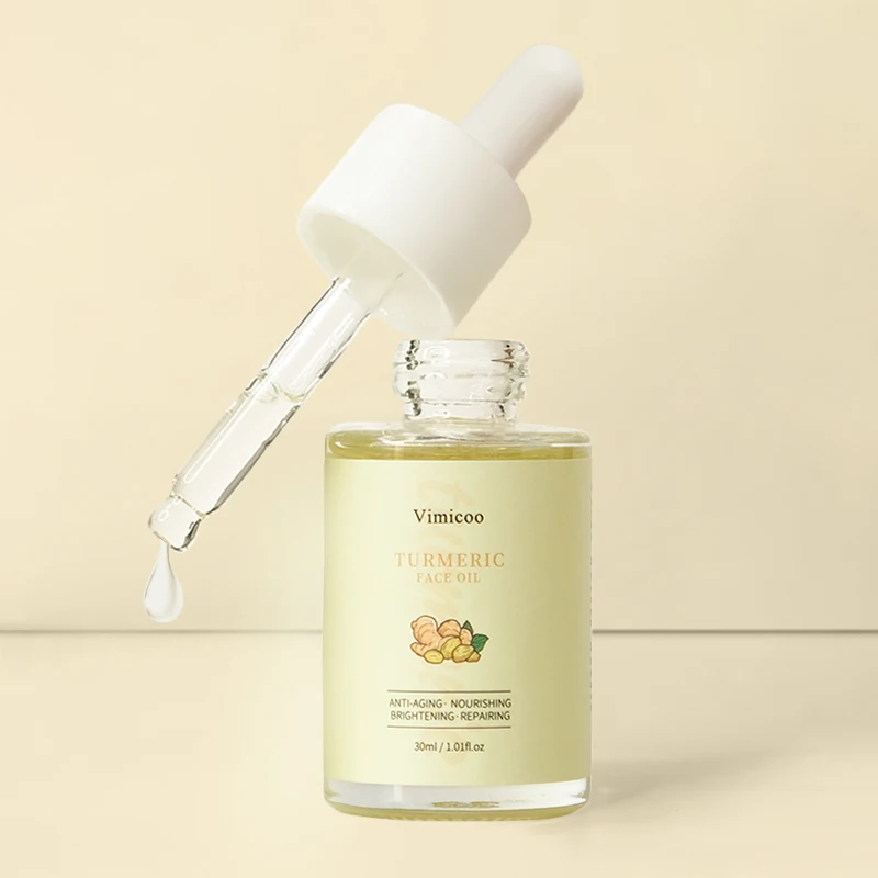 Low MOQ Private Label Vitamin E Organic Herbal Facial Skin Care Anti Aging Tumeric Face Serum Turmeric Essential Oil