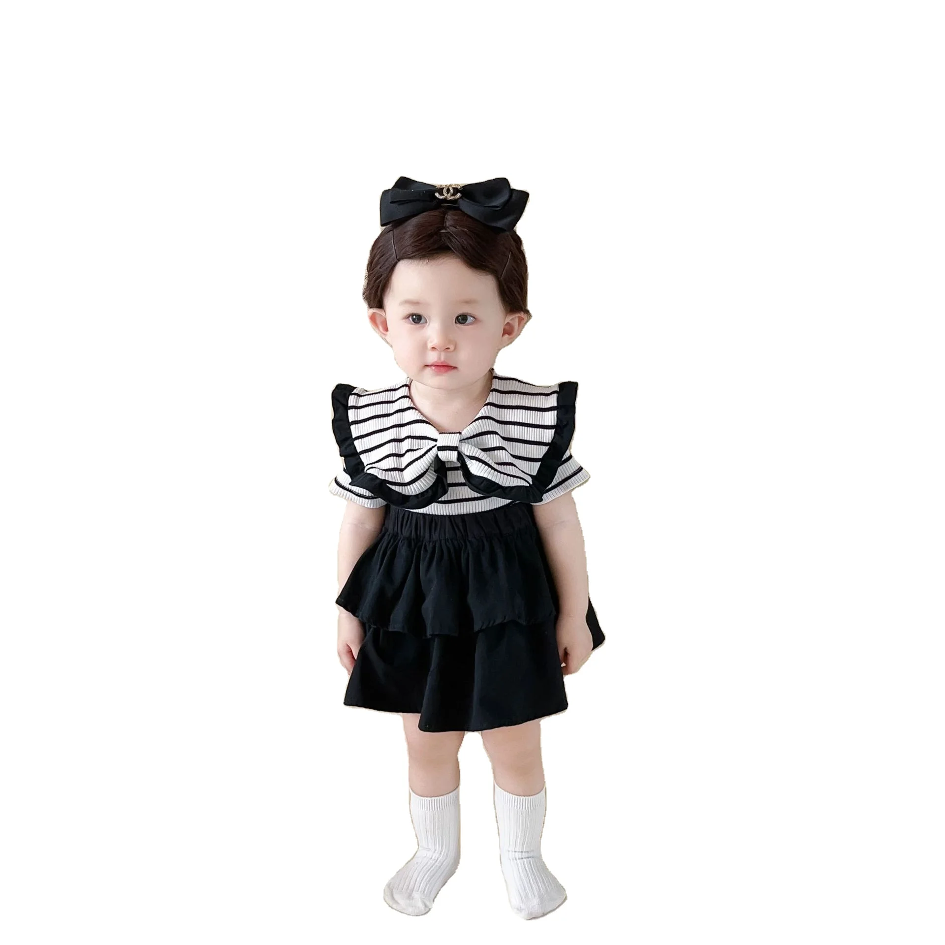 wholesale summer organic baby romper ribbed bodysuit 12 months baby clothes for girls