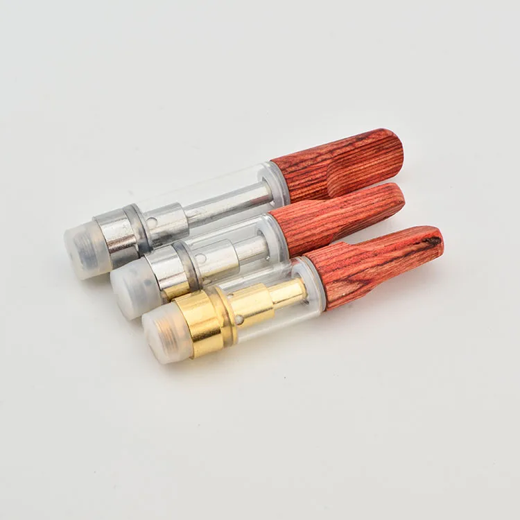 
510 thread vape cartridge wood tip wholesale ceramic coil no leaking wood cbd vape carts 510 custom cartridge 