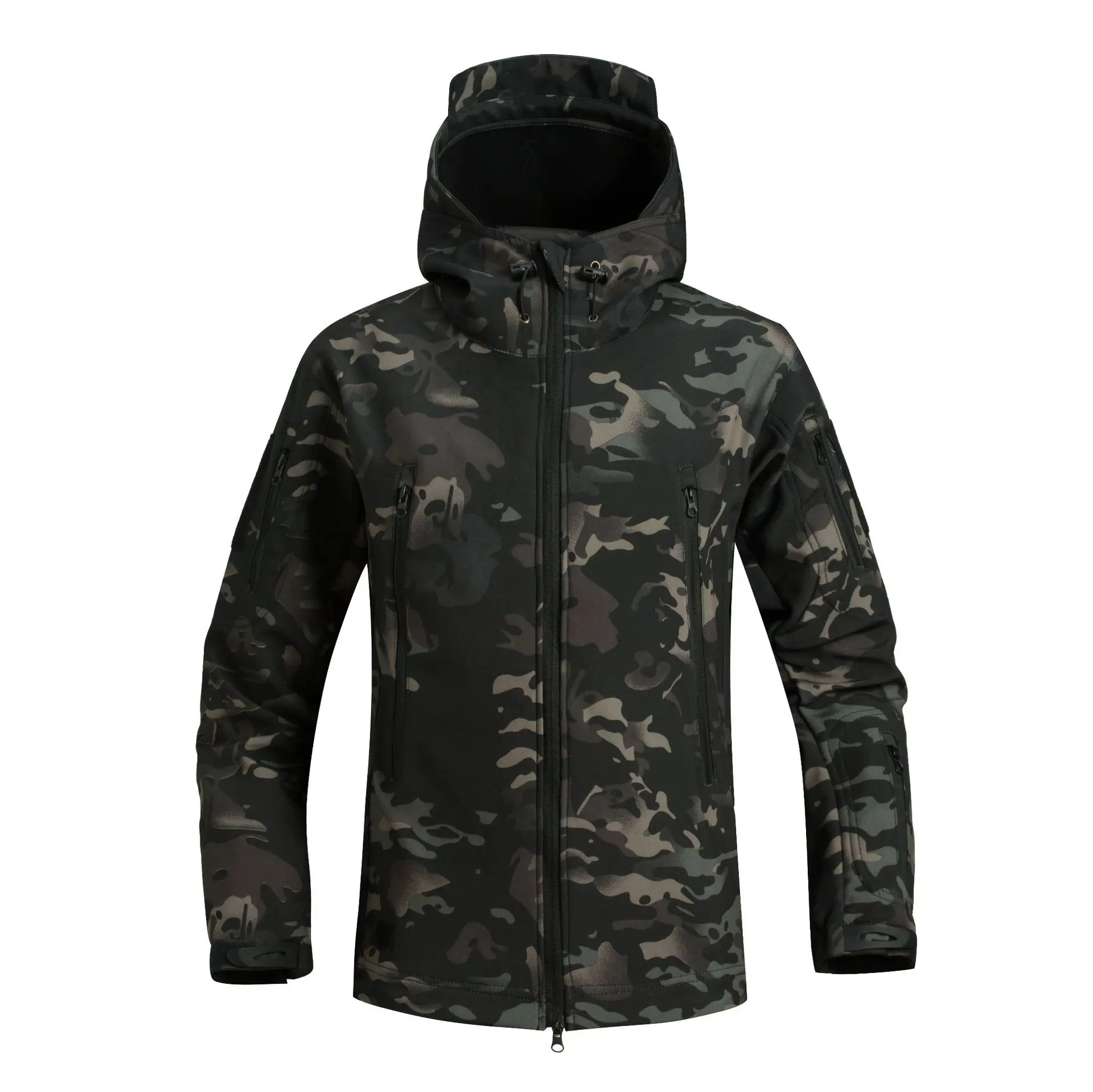Tactical Camouflage Softshell Hoody Waterproof Outdoor Hiking Camping Bomber Soft Jacket