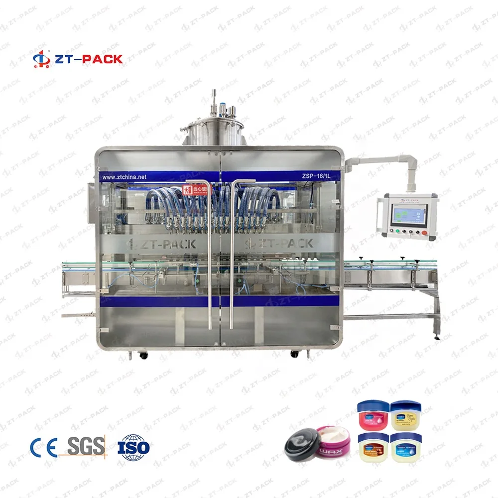 Auto Vaseline Lotion Shampoo Filler Wax Cream Production Packing Line Jelly Filling Machine