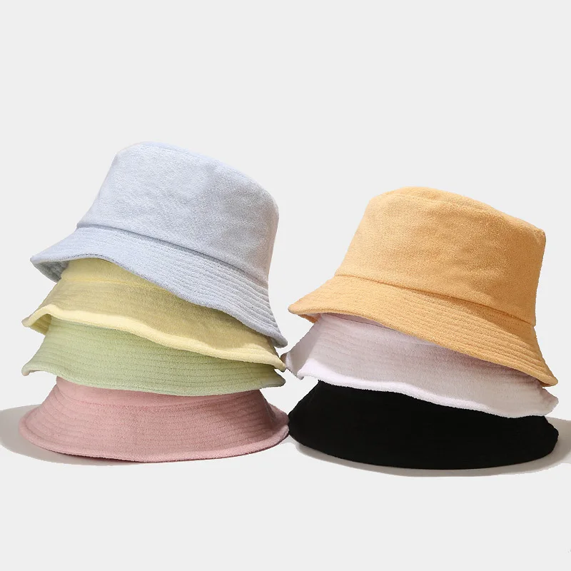 JOJO Wholesale Winter Women Fashion Custom Embroidery Logo Cotton Unisex Bucket Hats