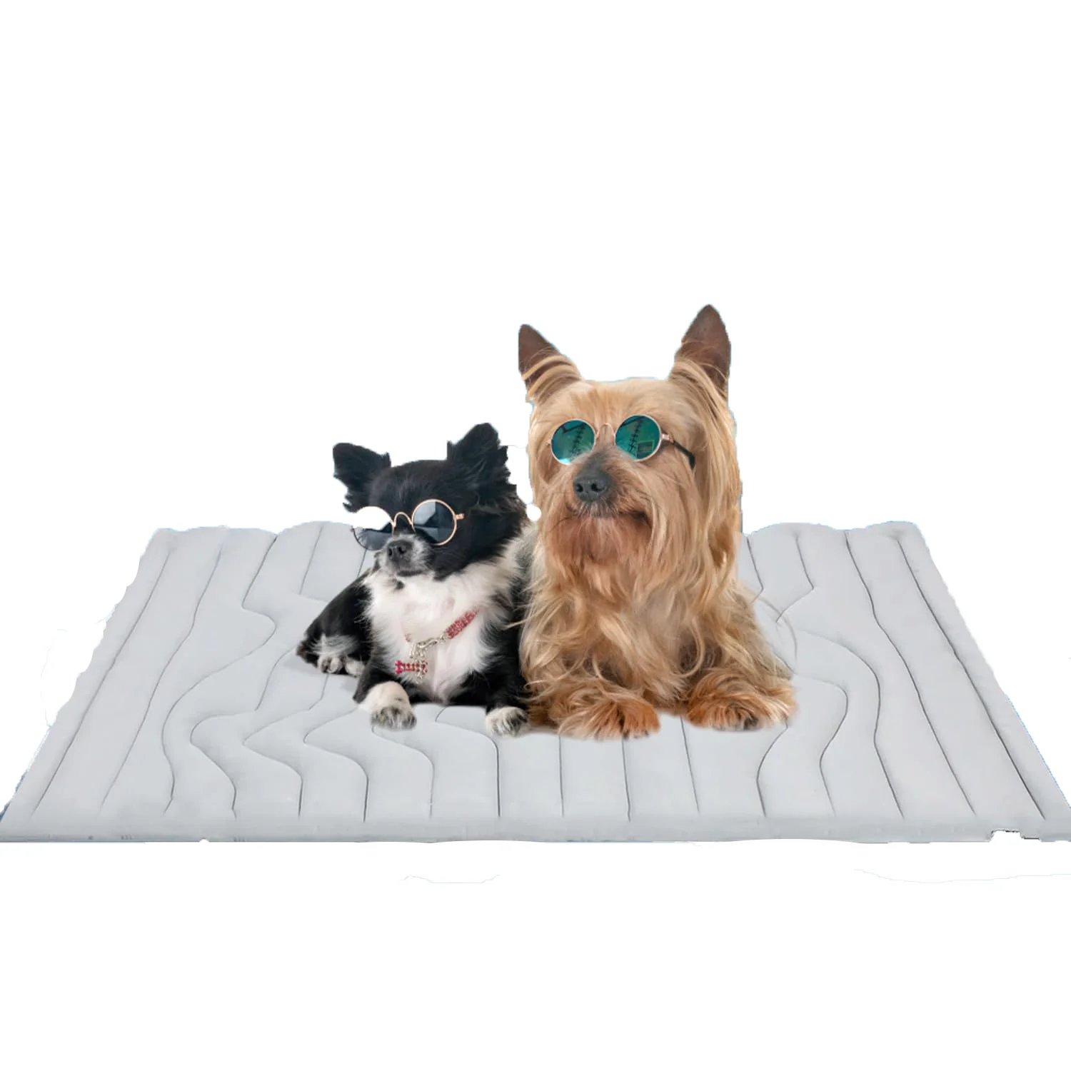 Hot Sale QQgift OEM Custom Grey Washable Durable Reversible Cool Warm Pet Dog Cooling Mat With Non-Toxic Gel For Crate Kennel