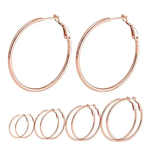 Chinese Most Popular Earrings Fashion Popular Exaggerated Punk Wind Circle Hoops Earrings Women Gold Big Round Earring Hoop