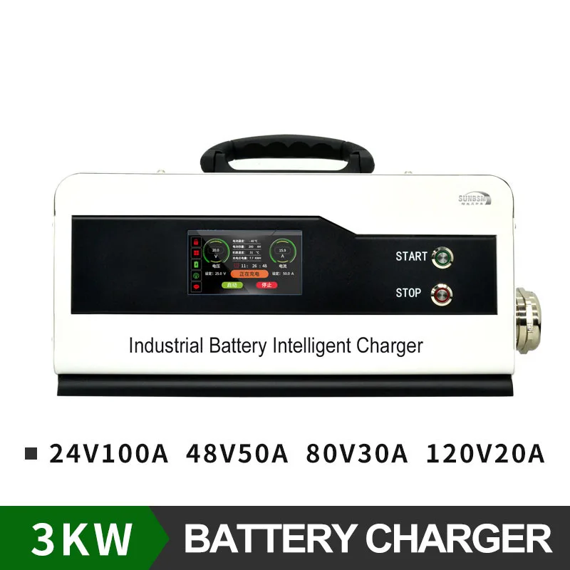 3KW 6KW 9KW 12KW 15KW 18KW 380VAC 3 phases Battery Charger for DC48V 400A Forklift Battery Adjustable