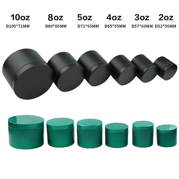 Wholesale 2oz 4oz 8oz Black White Gold Empty Round Metal Soy Wax Travel Scented Candle Tin Can Jar gold tin candle container