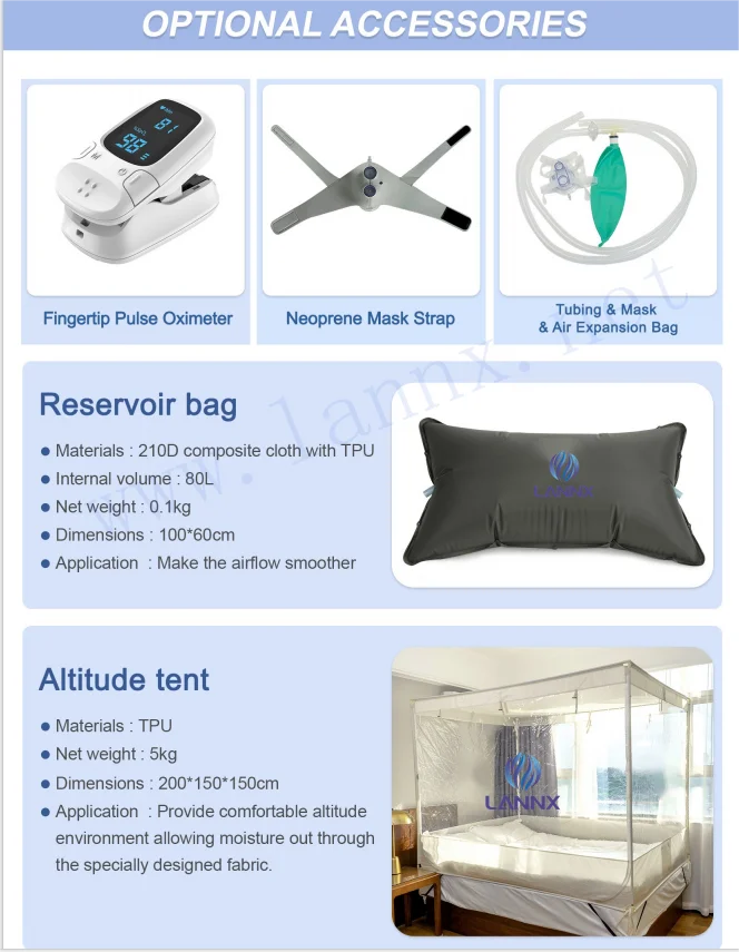 LANNX Factory Supply Hypoxic Generator Fitness Use Hypoxia Concentrator Simulated Altitude Training Hypoxic Generator