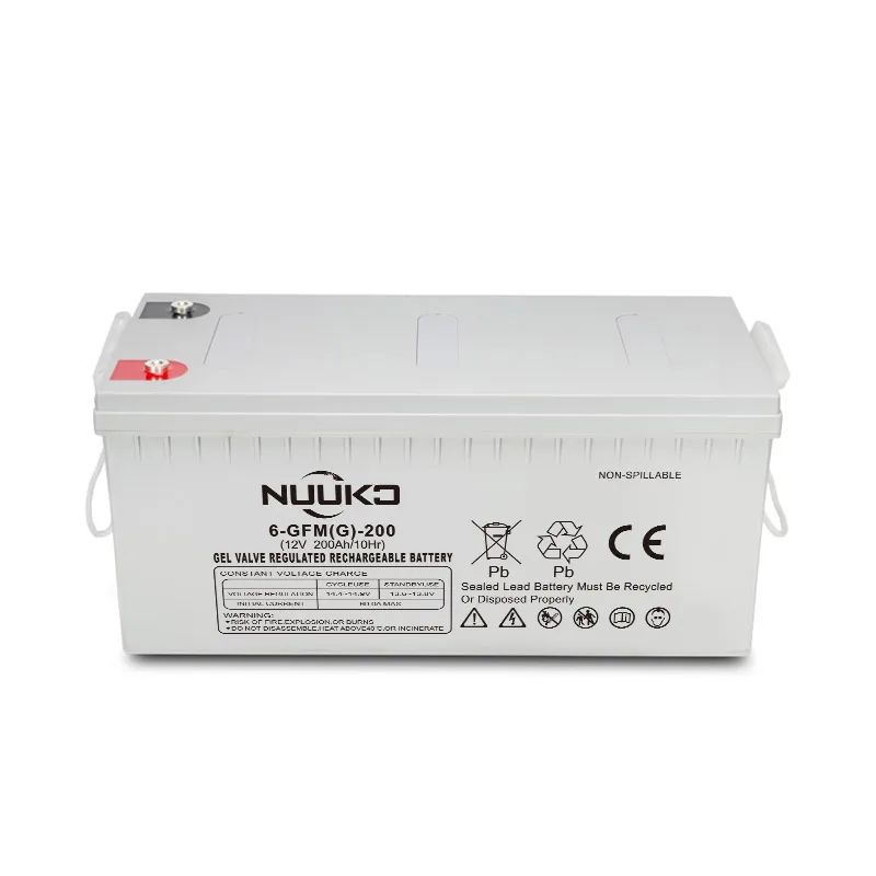 Гелевый аккумулятор NUUKO 12 В 50AH 100ah 150ah 200ah 250ah M8 ультраячеееееие солнечные батареи гель 150 мАч инструменты для солнечной энергии лет 58 кг