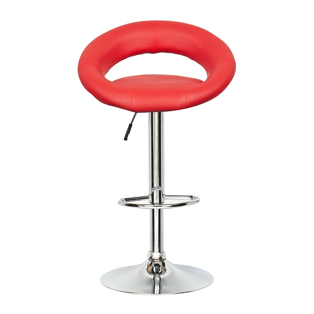 
HOT SELL PU Leather Modern Height Adjustable Swivel Kitchen Breakfast Stools Leather Bar Chair 