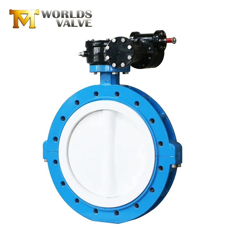 1 inch 4 inch 6 inch 10 inch cast iron worm gear lug butterfly valve
