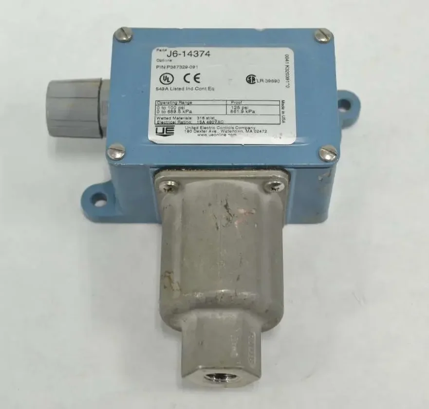 Ue United Electric J6-14374  Differential Pressure Switch 480v-ac