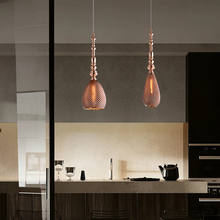 Hot Product Mid West Style Living Room Home Indoor Decor Glass Brass Pendant Light