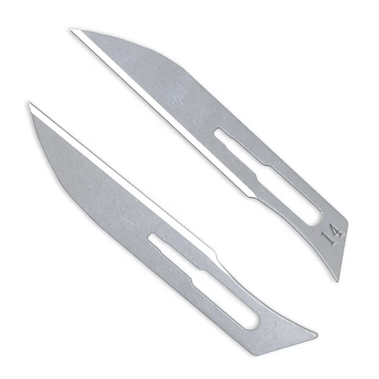 Нет. 14 одноразовых медицинских хирургических скальпельных лезвий из углеродистой или нержавеющей стали