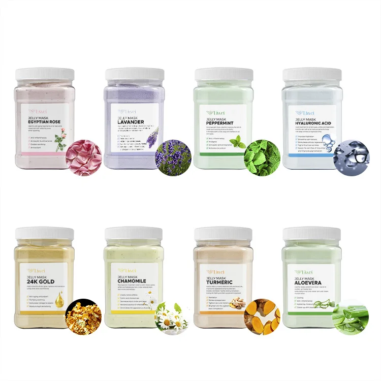 canada hot sale skin care lavender powder mask organic hydro whitening rose jelly mask powder