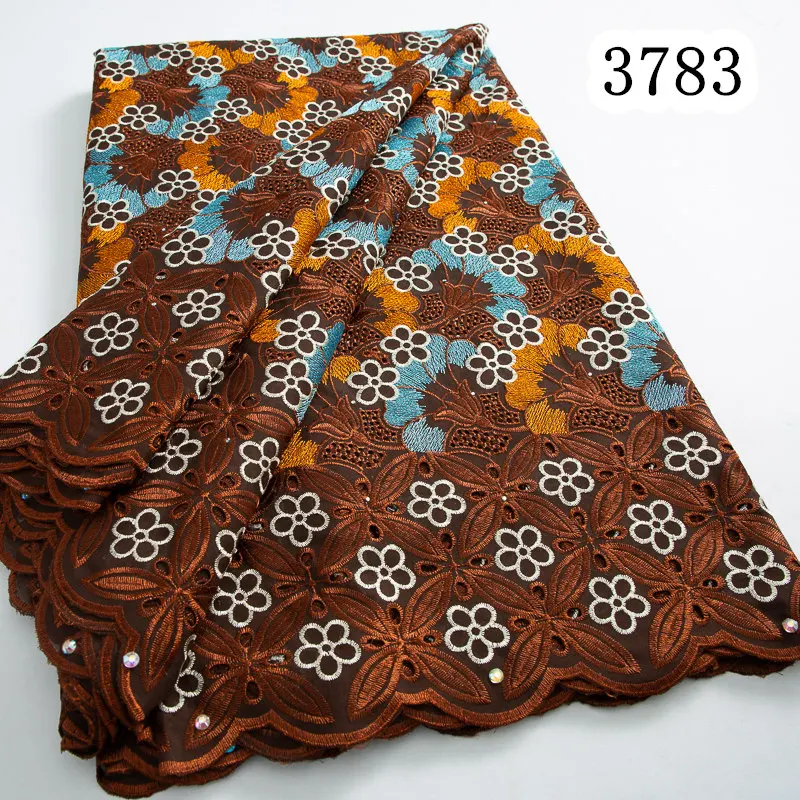 3783 Austria Swiss Voile Cotton Lace Fabric Dubai High Quality African Nigeria Lace Fabric For Elegant Women Wedding Party Dress