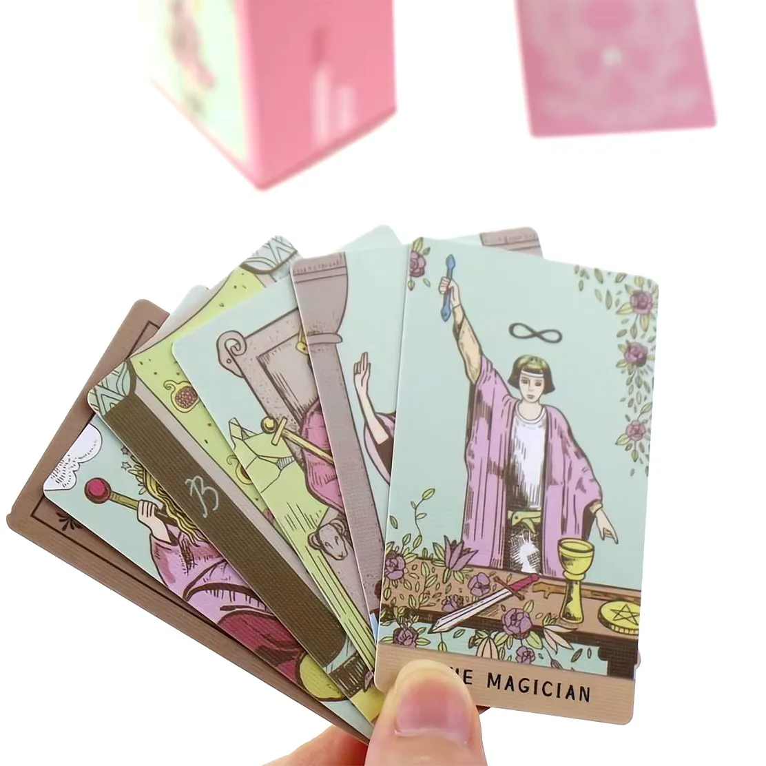 Factory customized mini tarot card divination game printing portable with exquisite box you design Russian cards