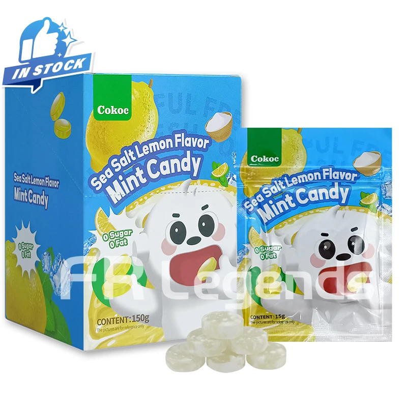 Best Selling Sea Salt Lemon Flavor Mints Candy Support Energy With Vitamin C Sugar Free Calm Gums