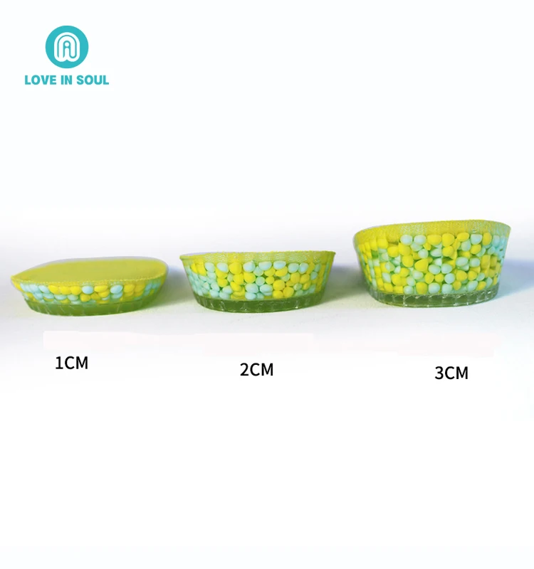 Height Increase Insoles Heel Cushion Inserts Heel Lift Inserts Gel Comfort Half Foot Insoles for Heel Pain For Elevator Shoes