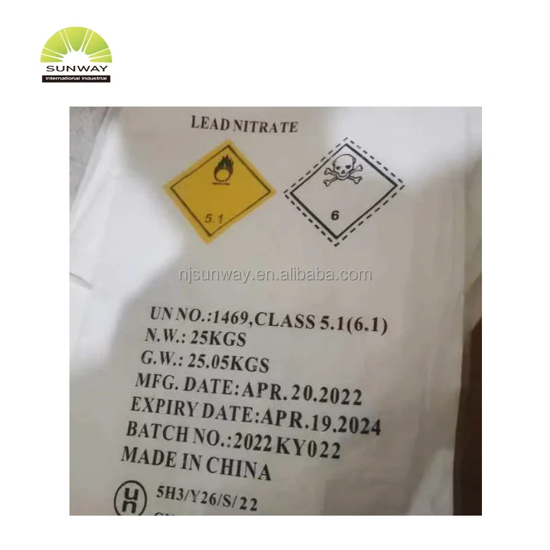 Высококачественный и по низкой цене 99% свинцовый нитрат Pb(NO3)2 моноклинический
