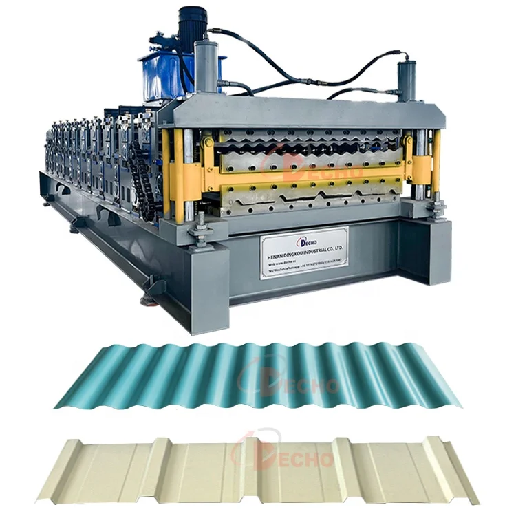Type 836 water corrugated double-layer tile press, 880 trapezoidal tile press, color steel corrugated roofing machine