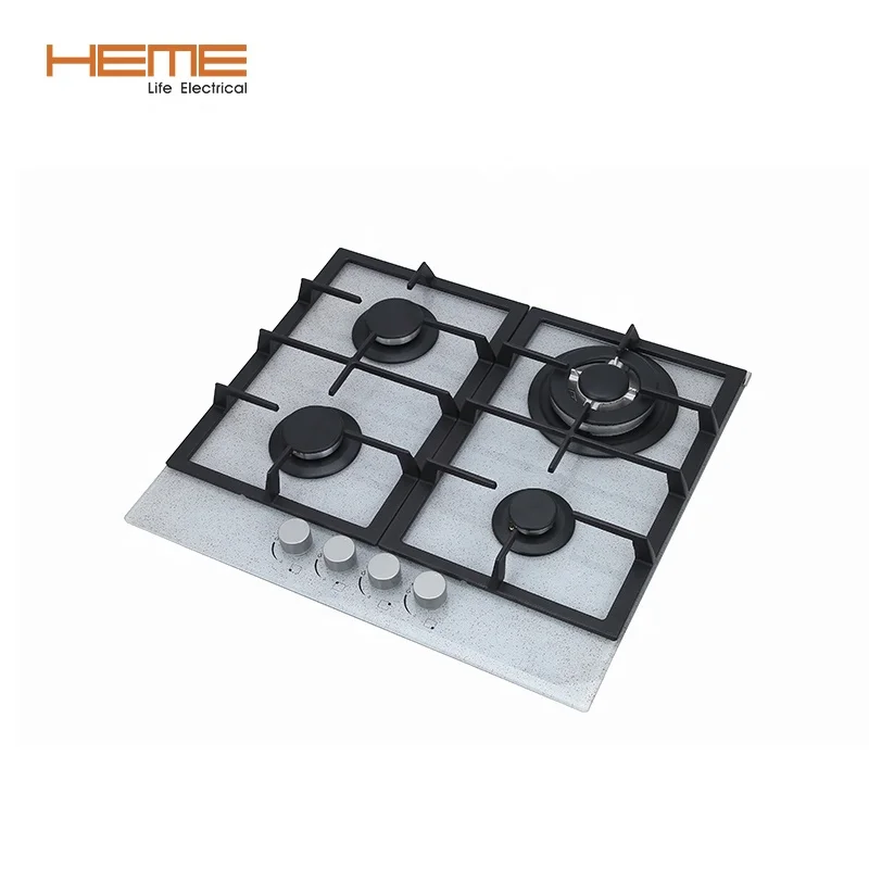 Estufas Empotrables Home Kitchen Appliance 60Cm Glass Gas Burner Built In Cooktop