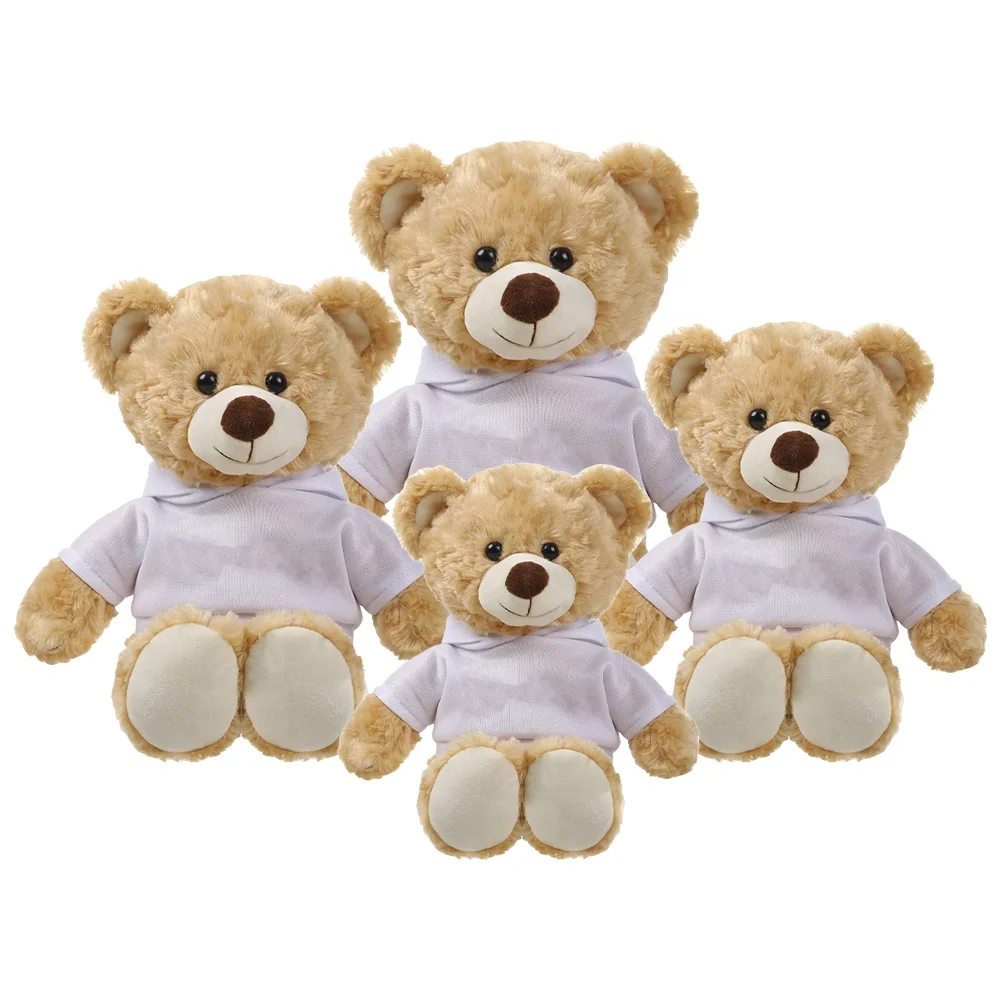 Newest cheap sublimation plush teddy bear t shirts Custom printed LOGO Cute stuffed soft plush toy teddy bear wholesale
