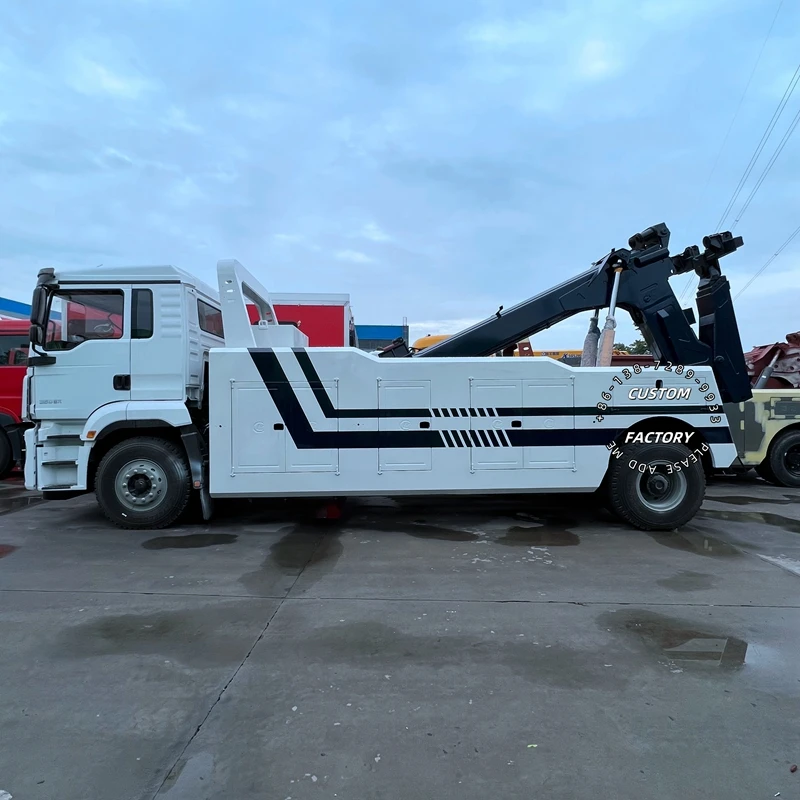 Shacman CKD SKD 13 tons Tow Truck 16 Ton Tow Truck with Crane & Hydraulic Rear towing for isuzu