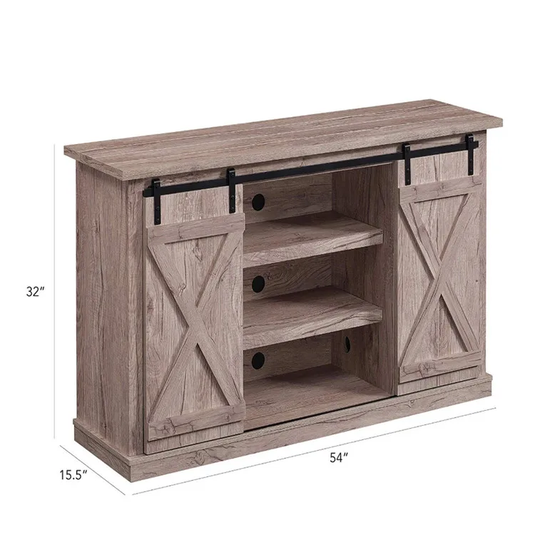 Modern entertainment center cable boxes gaming consoles solid wood tv stand