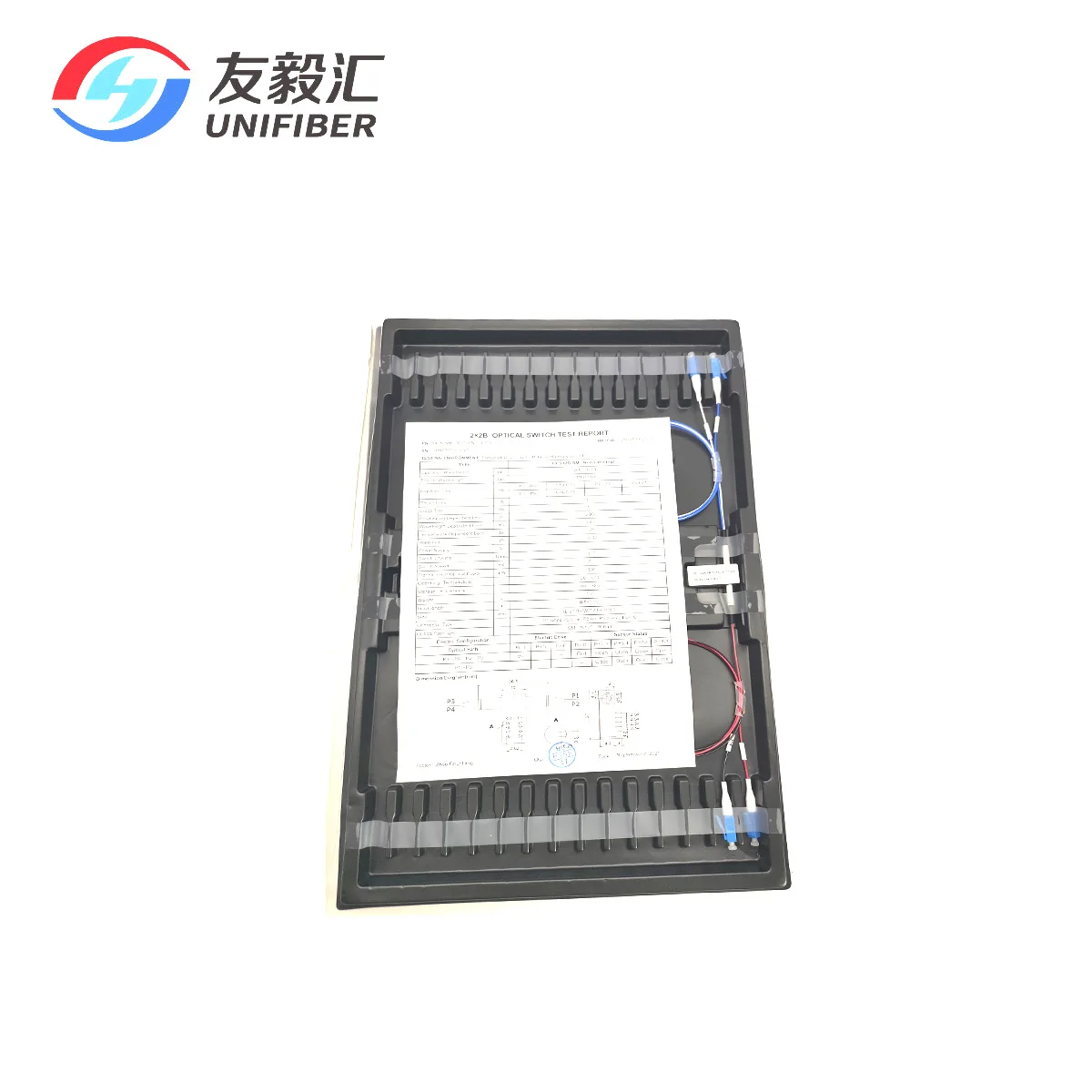Single Mode 2x2F Mechanical Optical Fiber Switch 5V Non-Latching 1310/1550nm