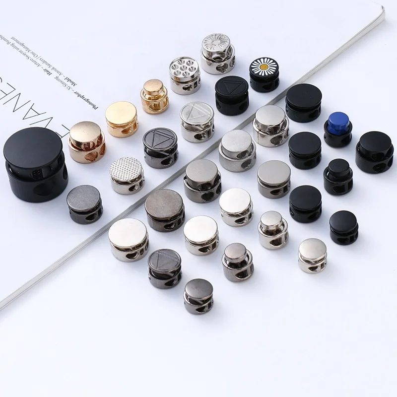 Zinc Alloy Spring Cord Lock Stopper Adjustable Drawstring Buckle Elastic Toggle metal cord stopper