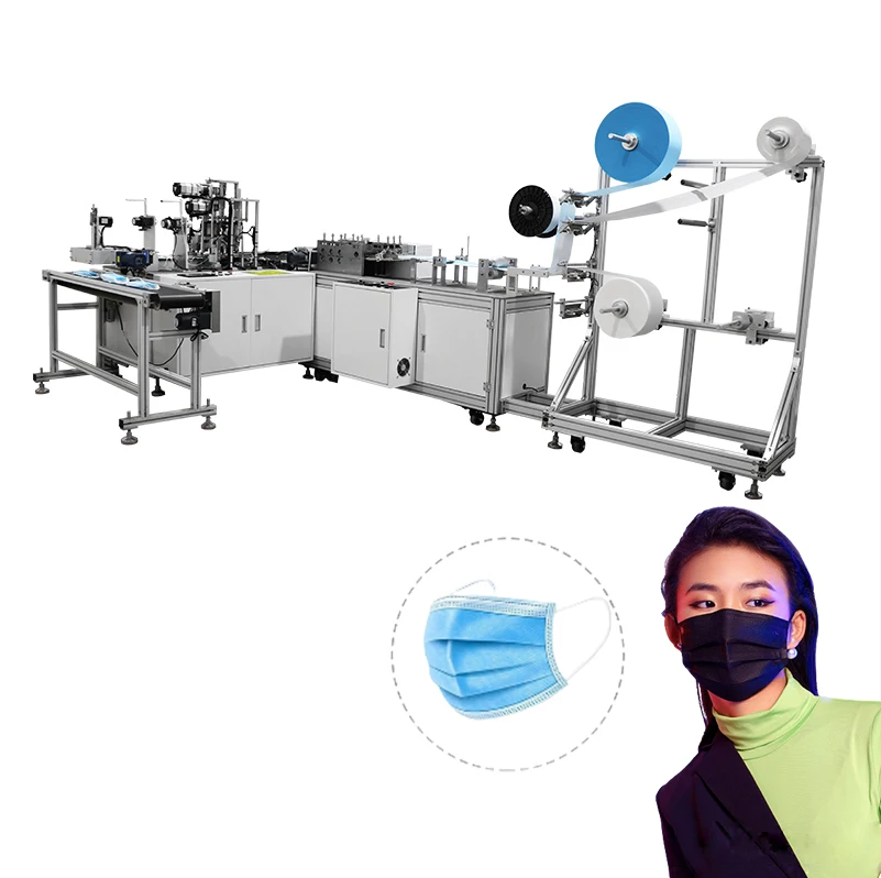 
Full automatic flat mask machine disposable ultrasonic welding machine 3 ply surgical mask making machine 