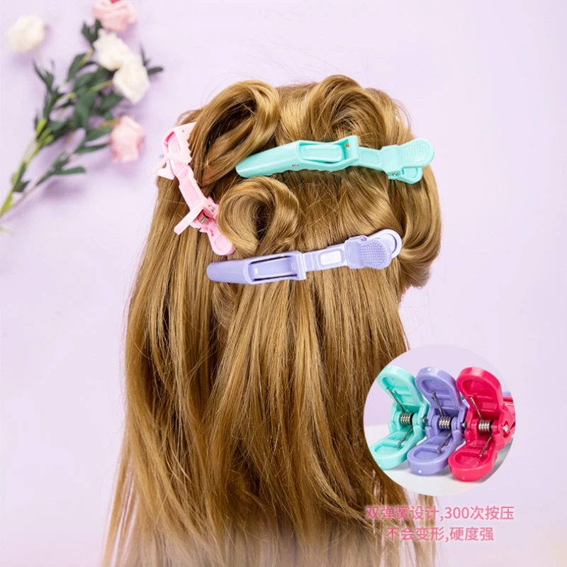 6Pcs Colorful Alligator Hair Clips Clamps Hairdressing Professional Salon Hair Grip Crocodile Hairpins Hair Barber Accessories