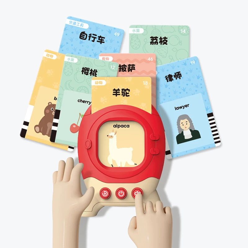 Educational Books Flash Card Reader for Kids Learning Preschool Montessori Toys