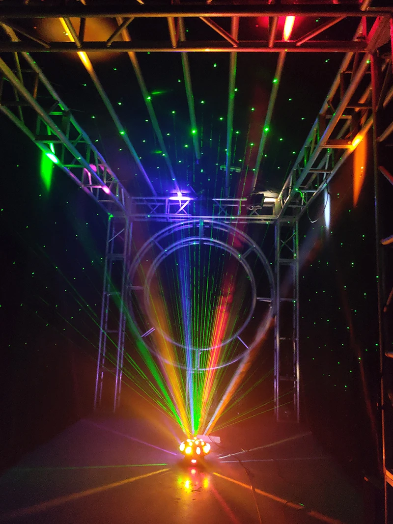 HOT led stage light rgbw 4in1 LED full Colorful mushroom laser light moving head lights