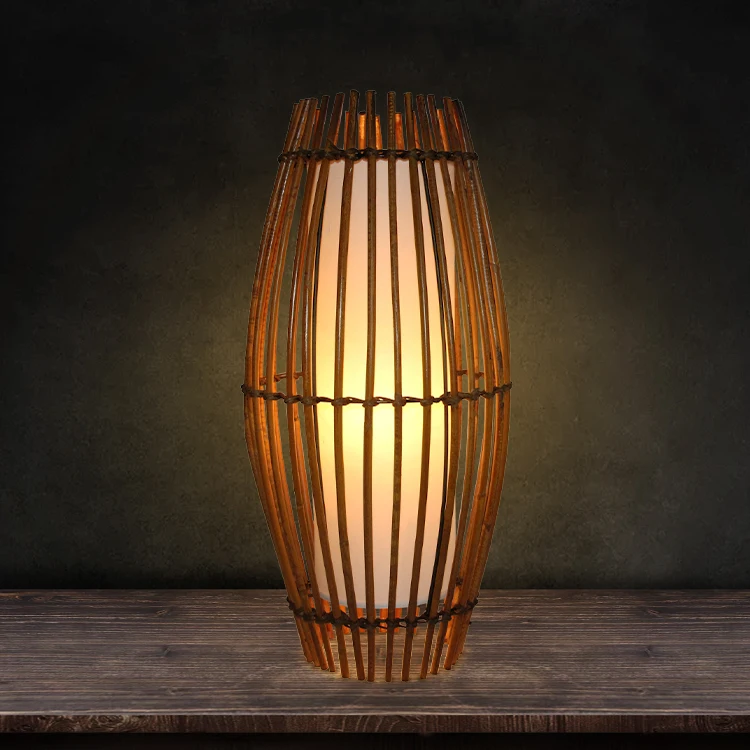 
hot sale modern with rattan table lamp desk lamp for indoor light lamps wicker rattan lighting fixture lights for home 