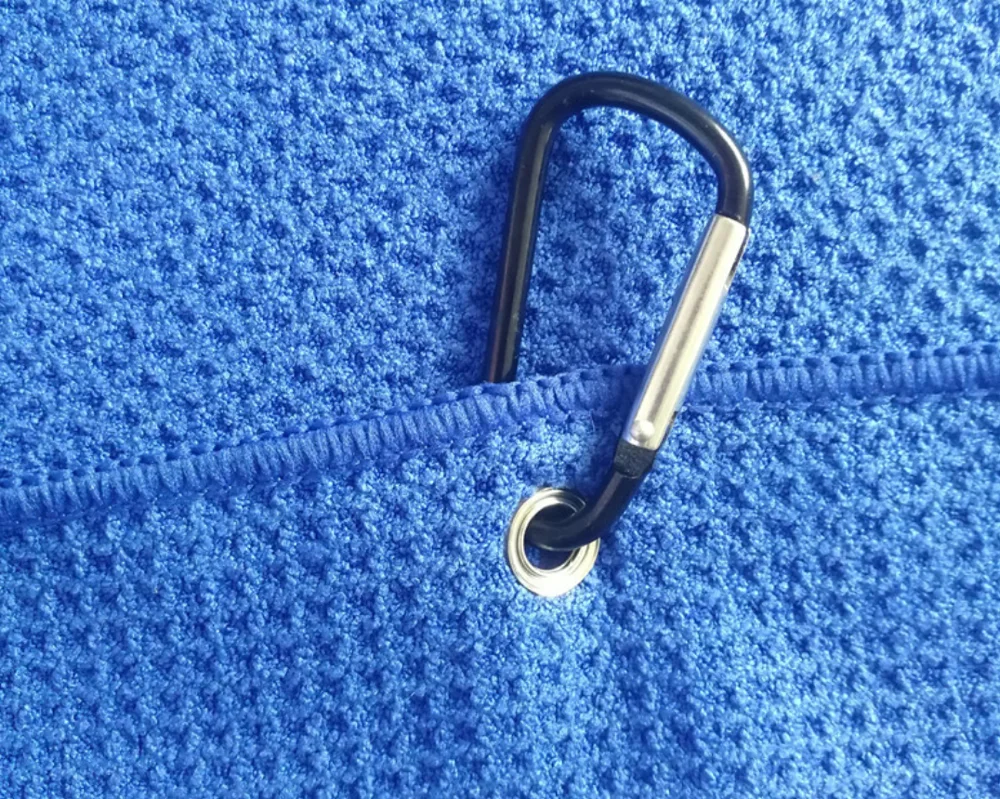 logo personalized Tri-fold Microfiber Fabric Waffle Pattern golf towels quick dry with custom funny design