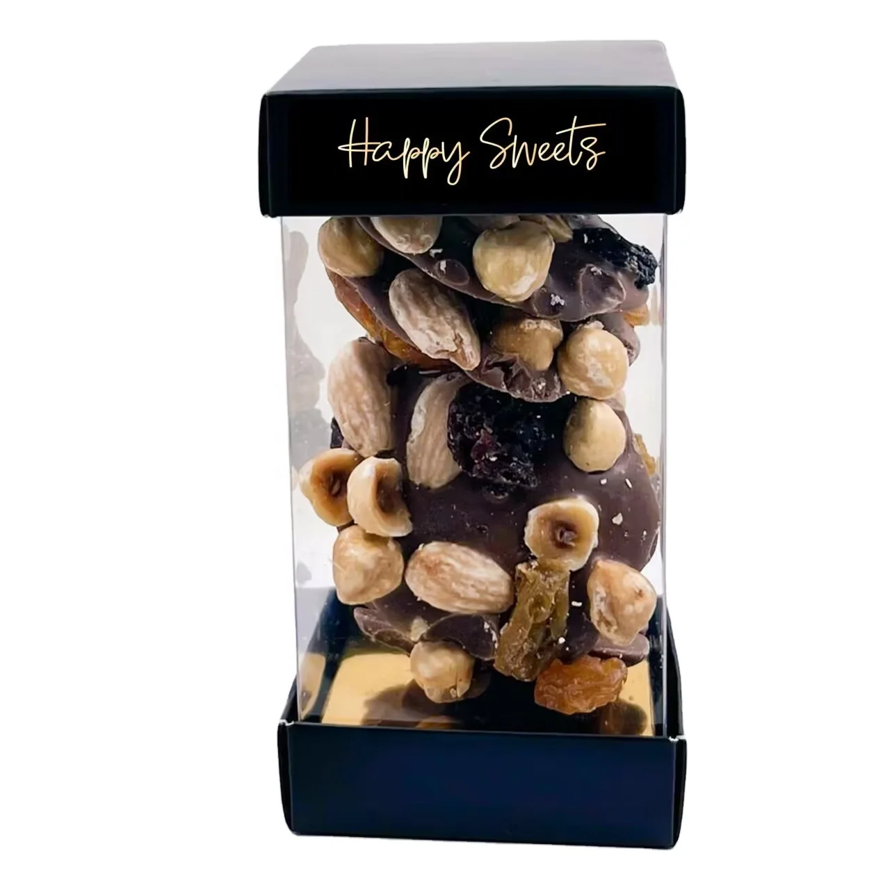 High quality custom folding transparent PET gift box with cardboard base for easter eggs packaging