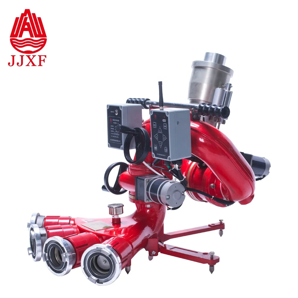 portable fire fighting water monitor with foldable tripod stand