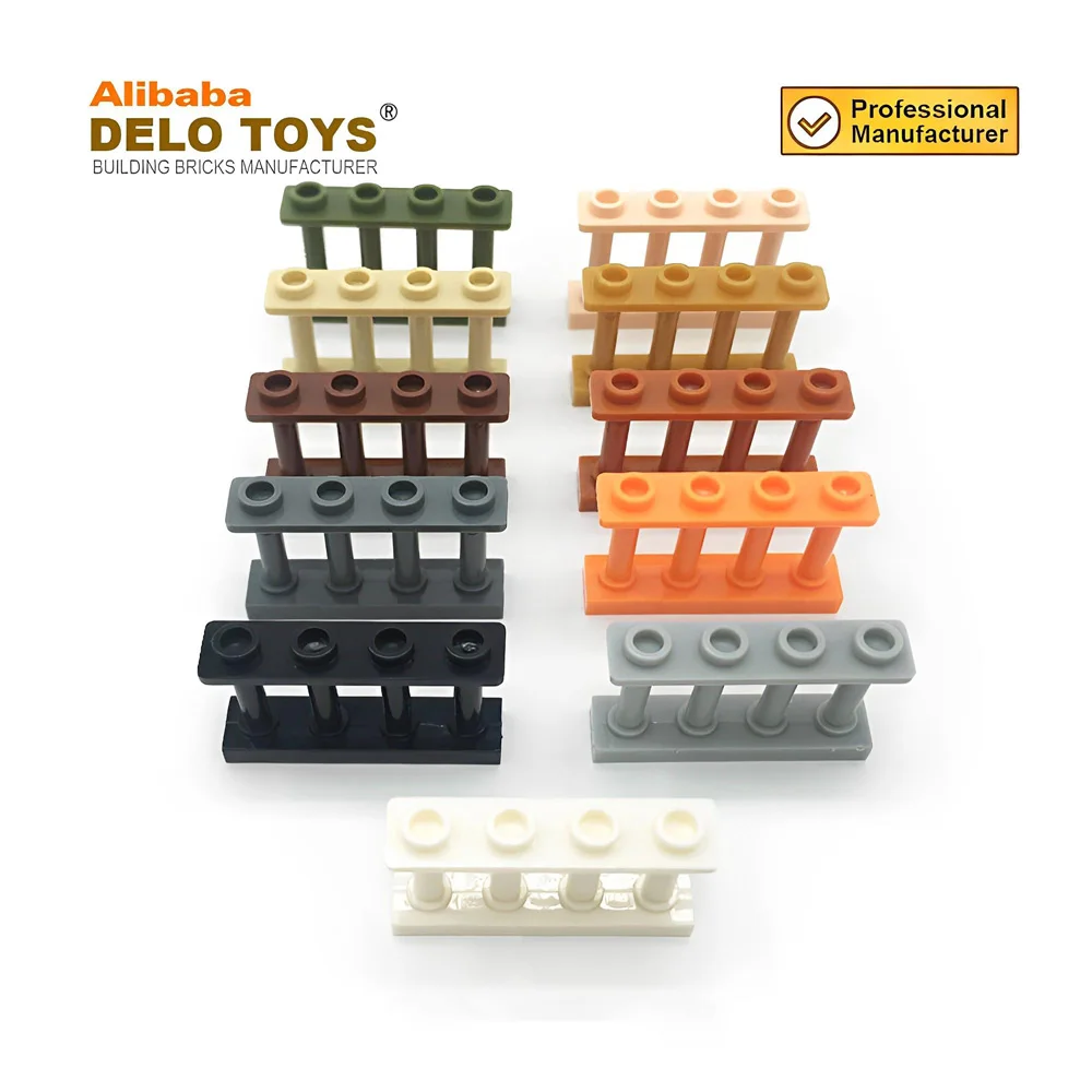 DIY toys Plastic building blocks bricks Fence 1 x 4 x 2 Spindled with 4 Studs (NO.15332)