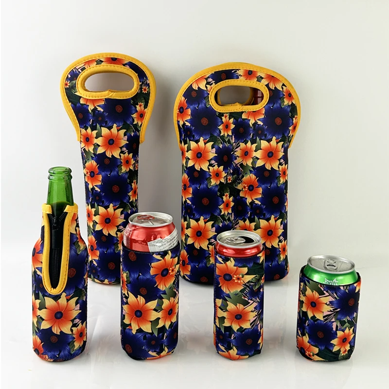 Wholesale Price Neoprene Wine Tote Insulated Bag Stubby Holder Single Bottle Wine Carrier for Beach Travel